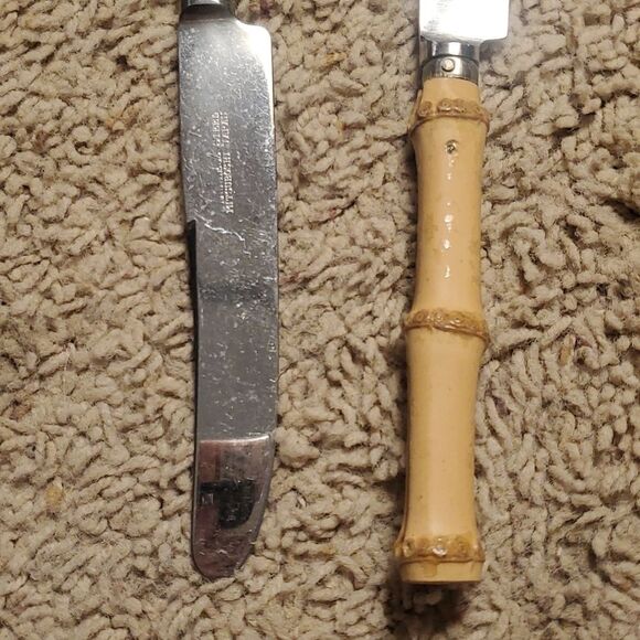 Mitsuboshi Stainless Bamboo Handle 18 Knives Forks Spoons - Japan - Picture 3 of 12